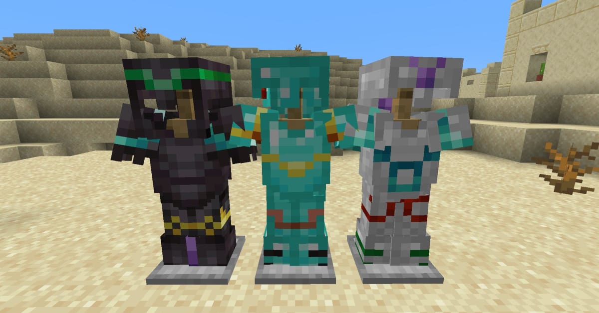 Minecraft Armor Trims how to find and apply Smithing Templates Video