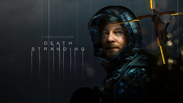 Norman Reedus looks into the camera in a raincoat in this Death Stranding image. Next to him are the words: A Hideo Kojima game - Death Stranding.