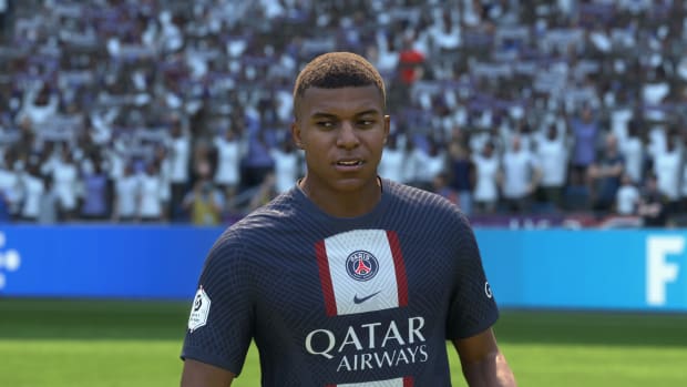 A soccer player in FIFA 23.