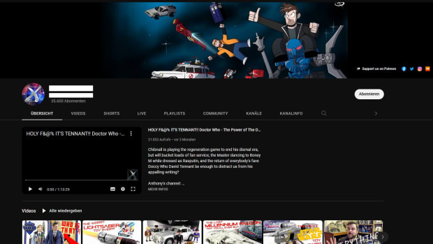 Screenshot showing a YouTube channel.