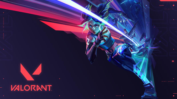 Valorant poster with Neon character.