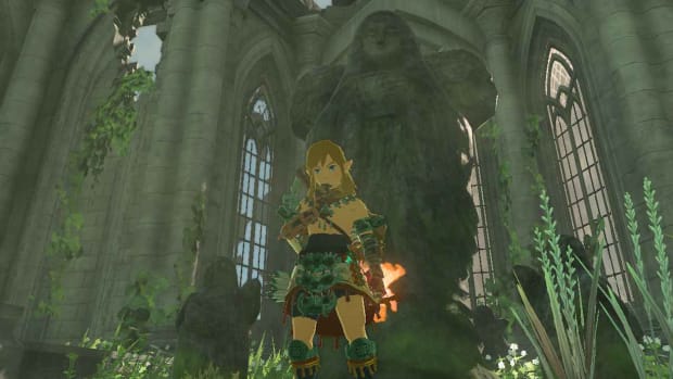 Tears of the KIngdom Link in grass armor.