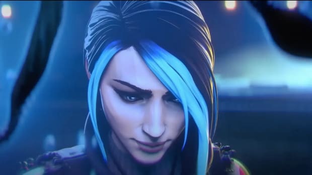 Catalyst stares down at the ground in an Apex Legends trailer
