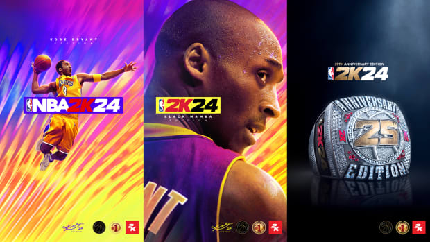 NBA 2K24 mash-up of three different cover art pieces.