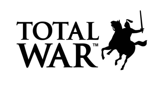 Total War logo on white background.