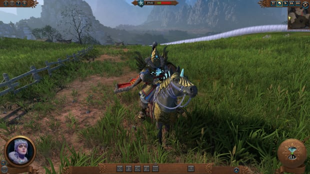 Total War: Warhammer 3 screenshot of The Golden Knight, Naryska Leysa.