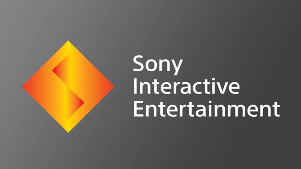 Sony Interactive Entertainment logo on grey background.