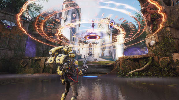 Predecessor screenshot of a battle in a fantasy world.