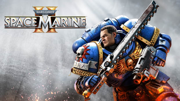 Warhammer 40,000: Space Marine 2 keyart with Titus.