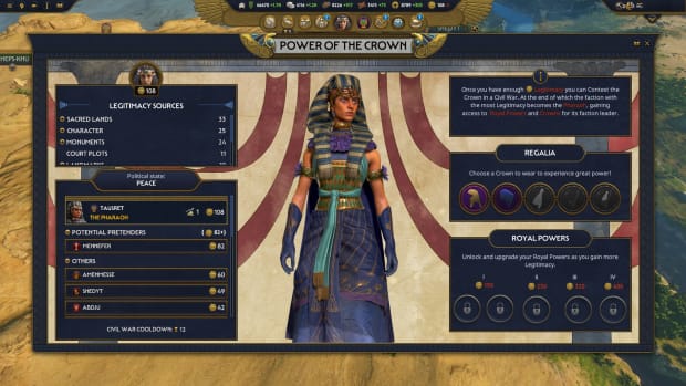 Total War: Pharaoh screenshot of Tausret as Pharaoh.