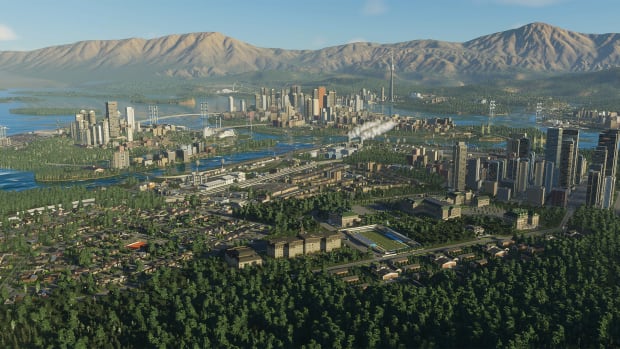 Cities: Skylines 2 screenshot of a sprawling city.