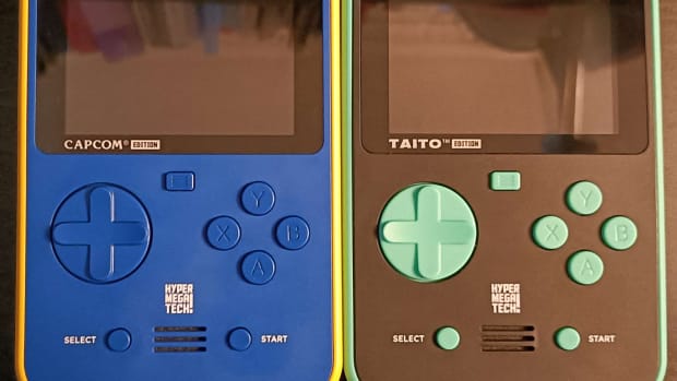 Super Pocket Capcom and Taito Edition consoles shown side by side.