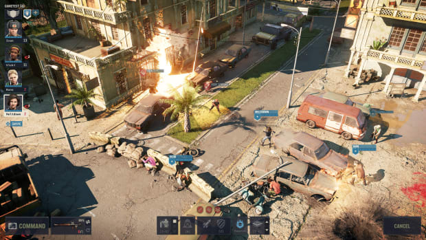 Jagged Alliance 3 screenshot of a battle.