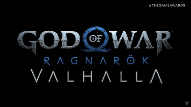 God of War Ragnarök Valhalla title card on black background.