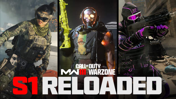 Call of Duty Modern Warfare 3 and Warzone Season 1 Reloaded poster showing soldiers in weird costumes.