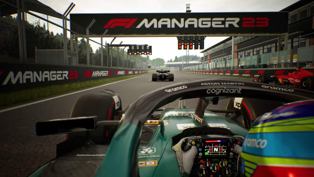 F1 Manager 2023 race start.