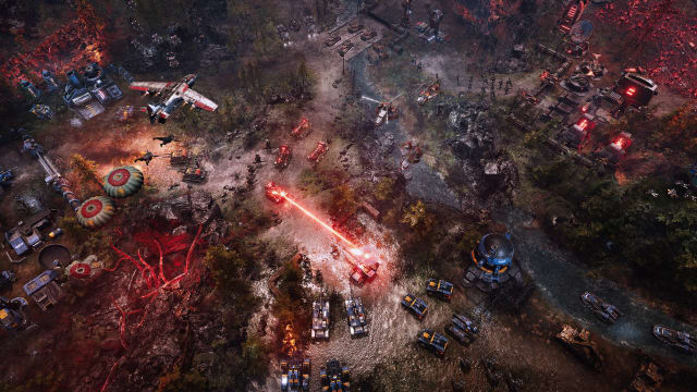Tempest Rising screenshot showing a battle.