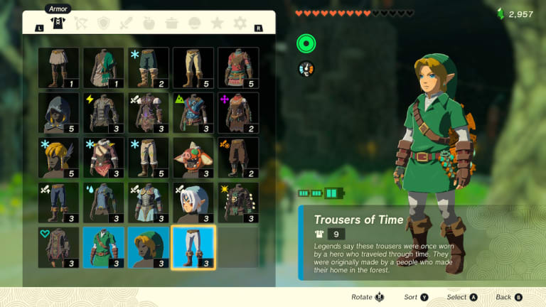 Zelda Tears of the Kingdom: Hero of Time outfit locations