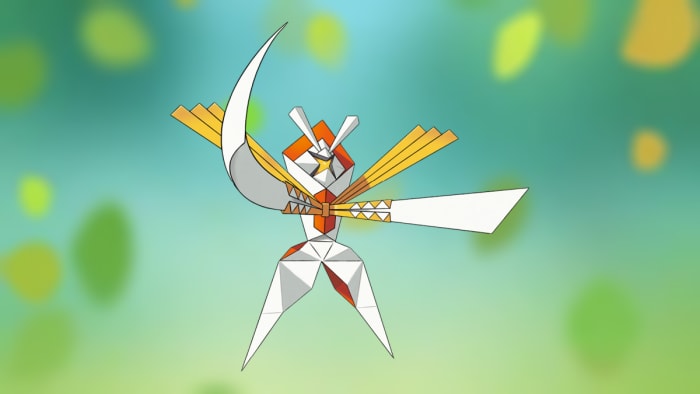 Kartana, a Grass-type Pokémon.