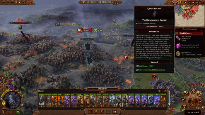 Total War: Warhammer 3 Harald Hammerstorm quest.