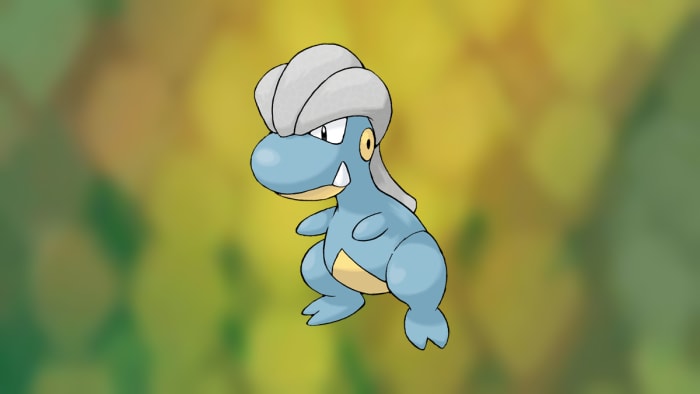 Pokémon Bagon on Dragon-type background.