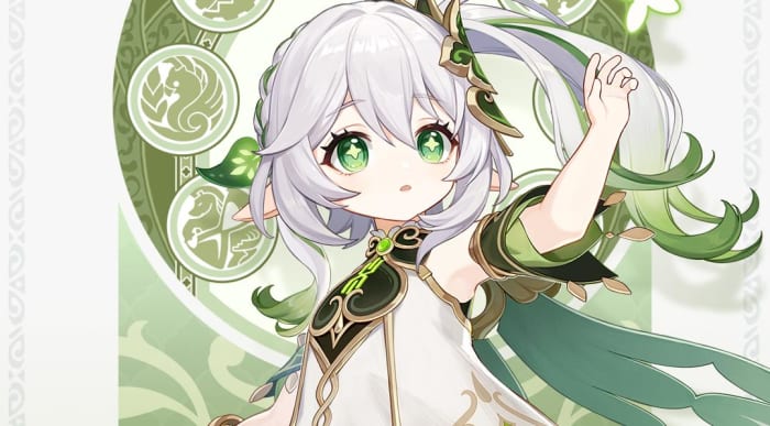 Artwork of a young white-haired girl.