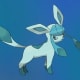 Glaceon on the Pokémon Go Ice-type background.