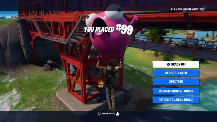 99th place in Fortnite