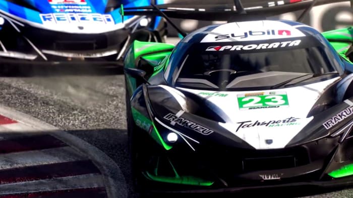 A car race in Forza Motorsport.