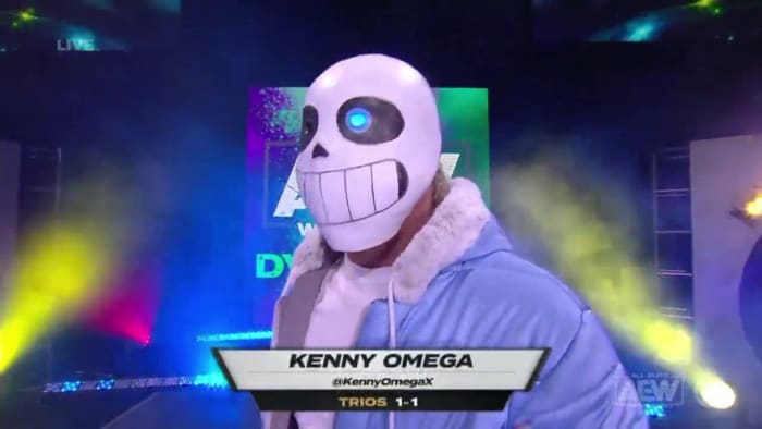 Kenny Omega dressed as Sans on AEW Dynamite