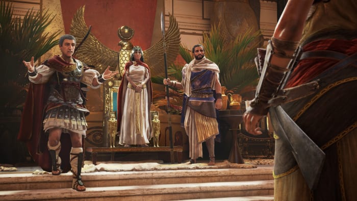 Caesar and Cleopatra in Assassin's Creed: Origins.