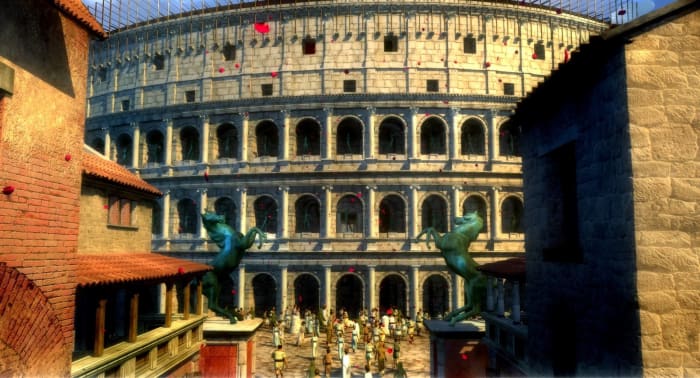 The Collosseum in Rome.
