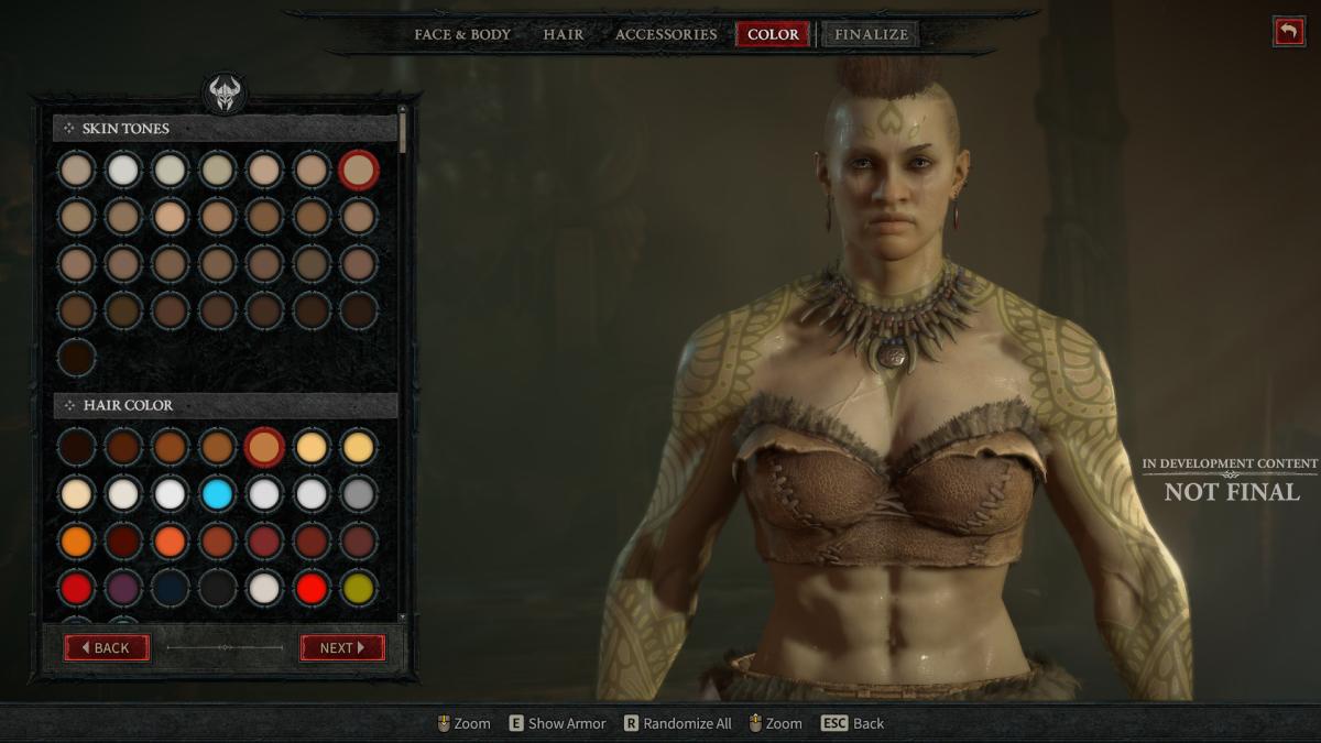 Diablo IV’s character creator is a lot more involved than in prior games. 