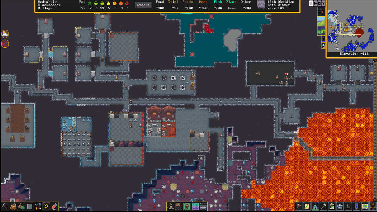 Lava is both a danger and an opportunity for Dwarf Fortress players.
