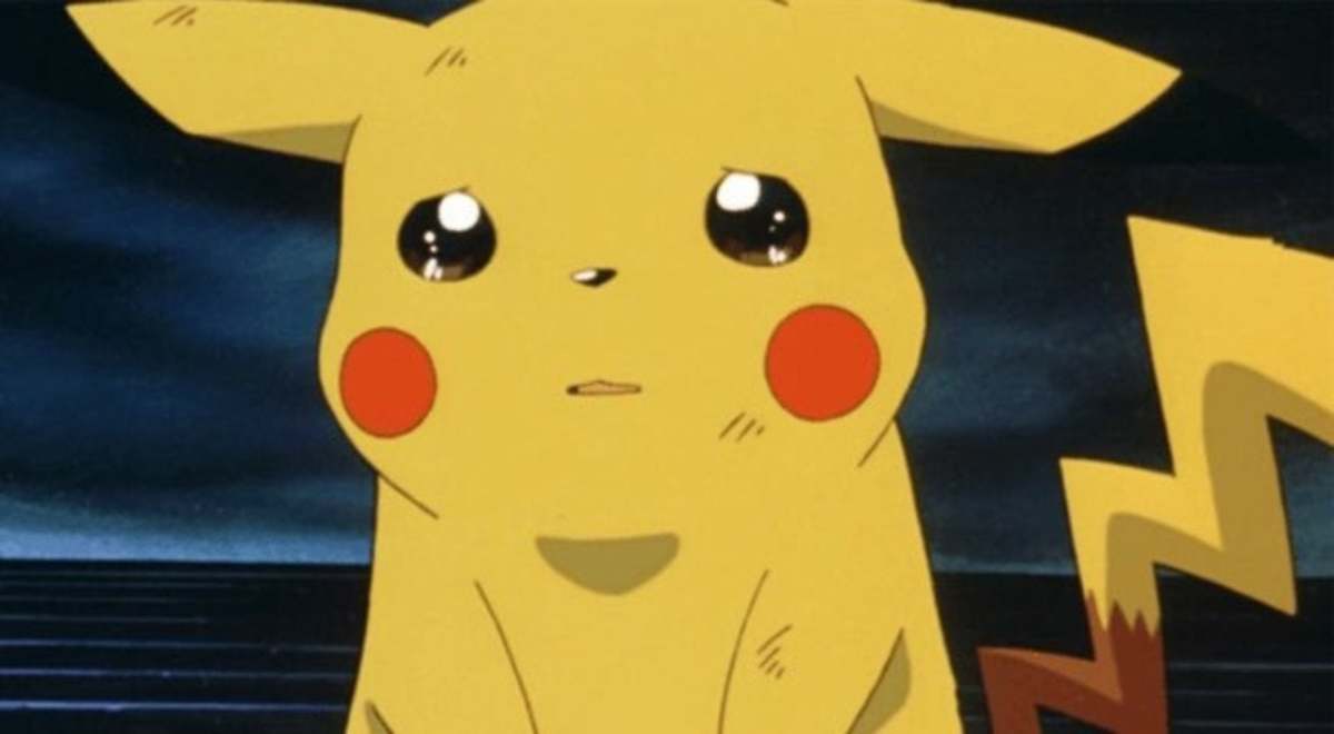 Pokemon anime Pikachu crying