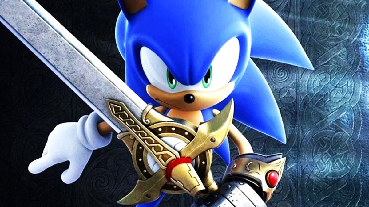 Sonic and the Black Knight, Sonic holding a sword