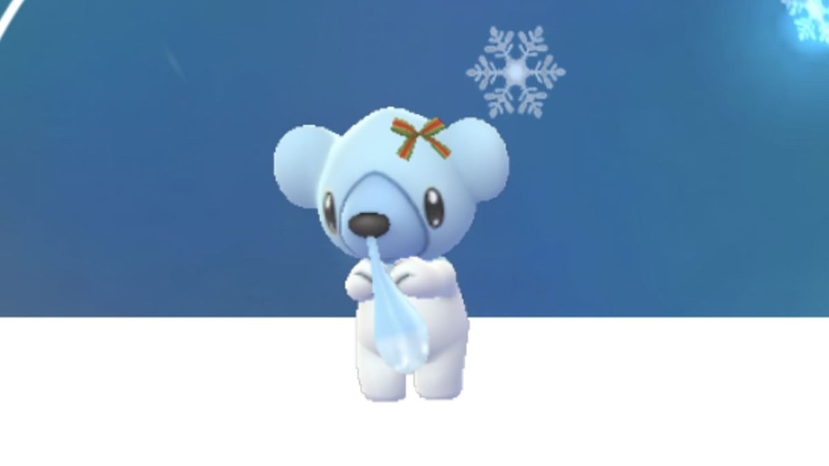 Pokemon go Cubchoo with a bow