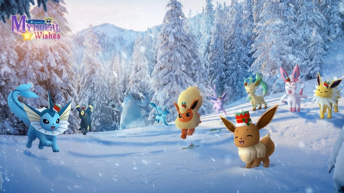 Pokemon GO Eeveelutions in the snow