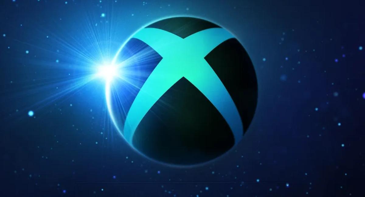 Xbox logo on a field of stars in the background.