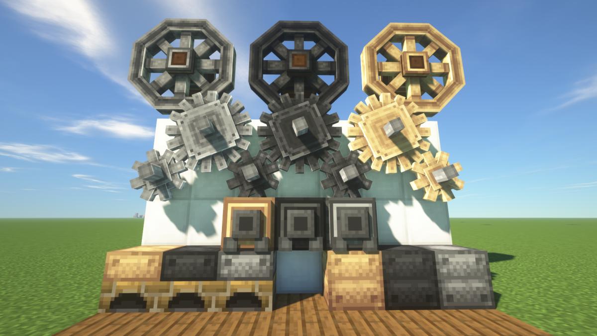 Minecraft Create mod cogs and furnaces