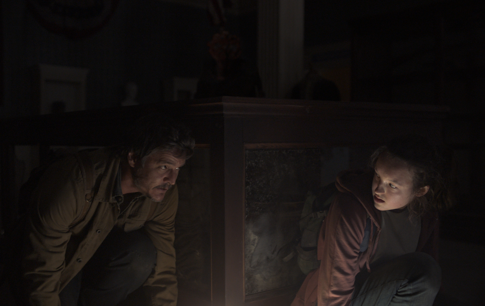 Pedro Pascal and Bella Ramsey as Joel and Ellie in The Last of Us HBO series