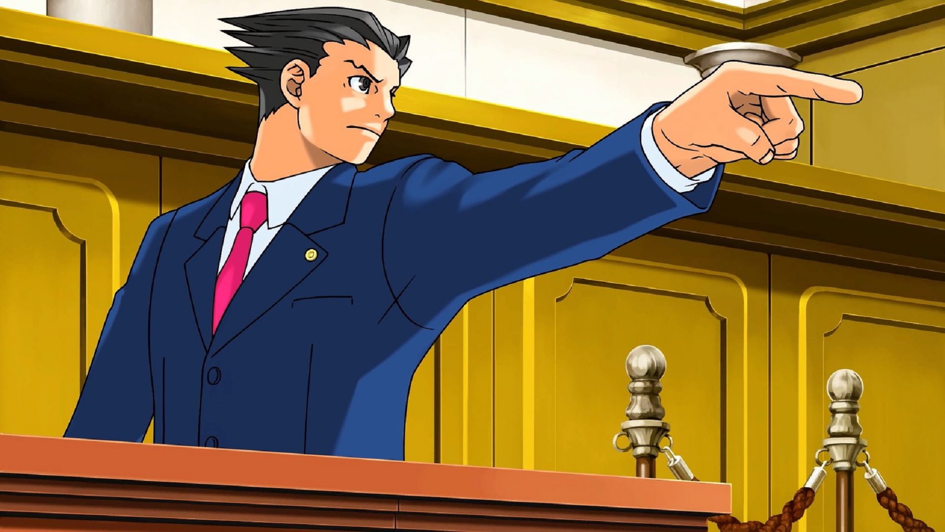 Ace Attorney Phoenix Wright pointing
