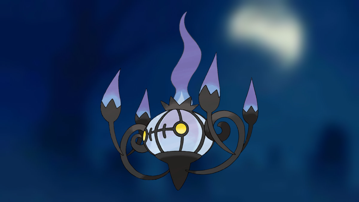 Chandelure, a Ghost-type Pokémon.