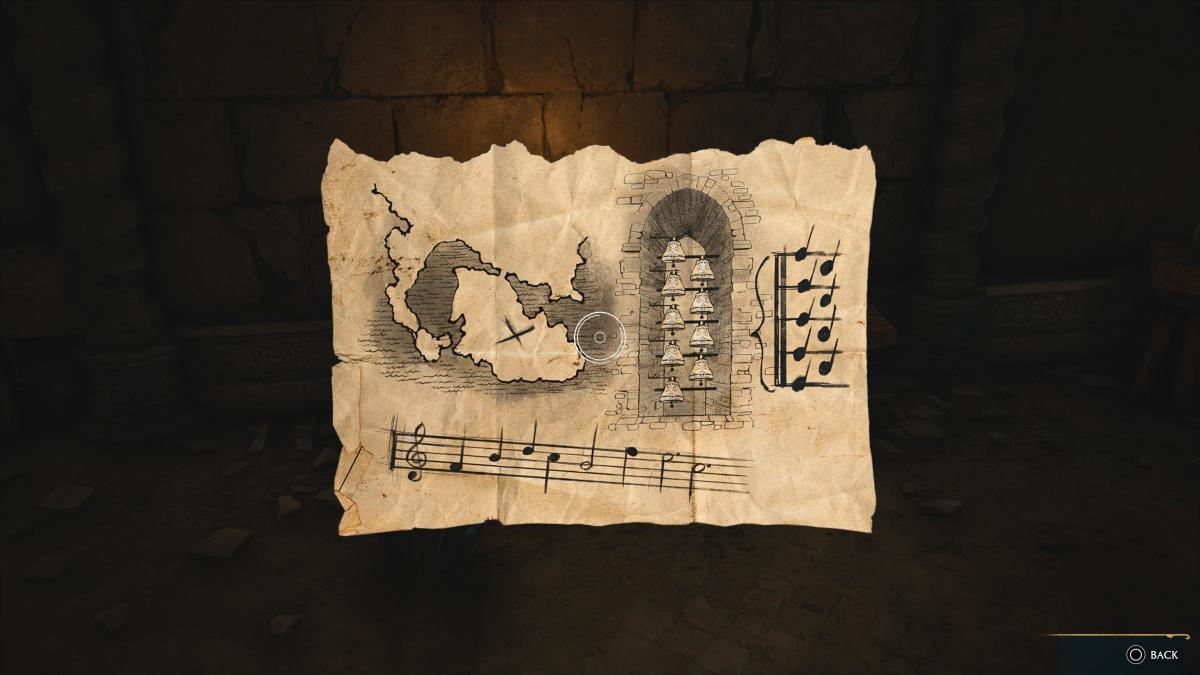 The note you find to complete Hogwarts Legacy's tricky bell puzzle. 