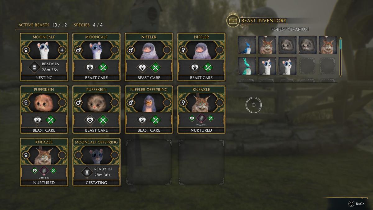 hogwarts legacy beast sell prices