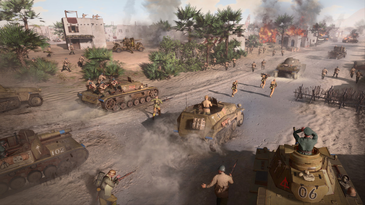 Company of Heroes 3 German forces in North Africa.