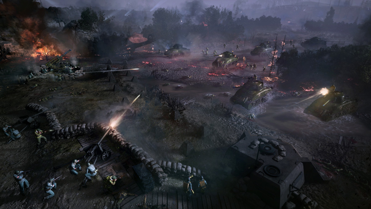 Company of Heroes 3 assault on the winter line.