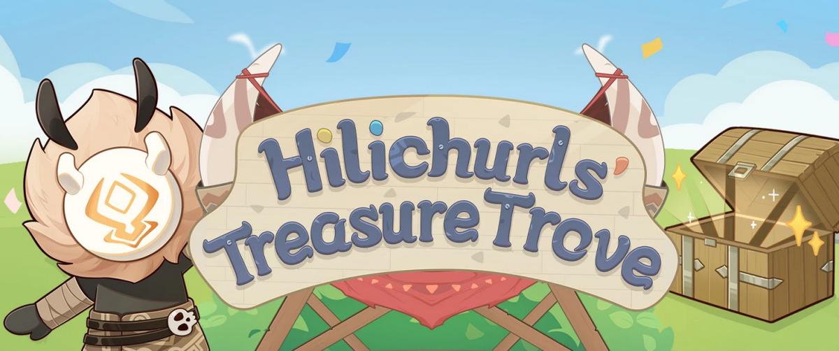 Genshin Impact web event Hilichurls' Treasure Trove header.