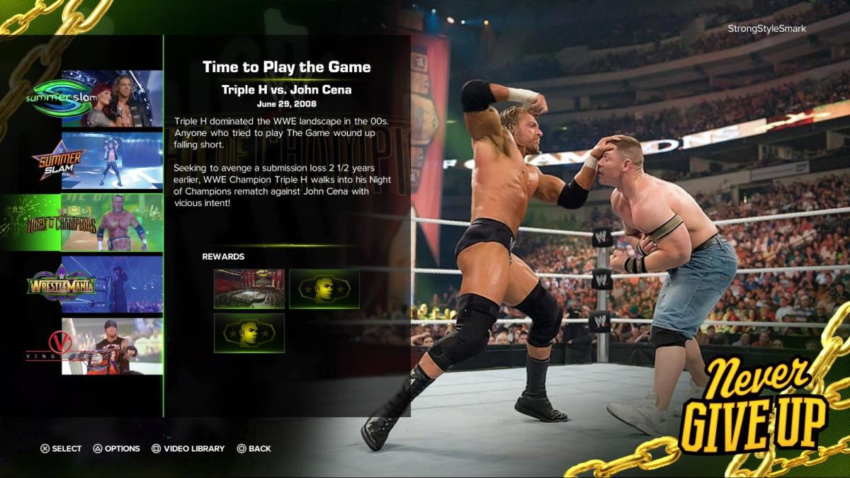 WWE 2K23 Cena vs. Triple H.