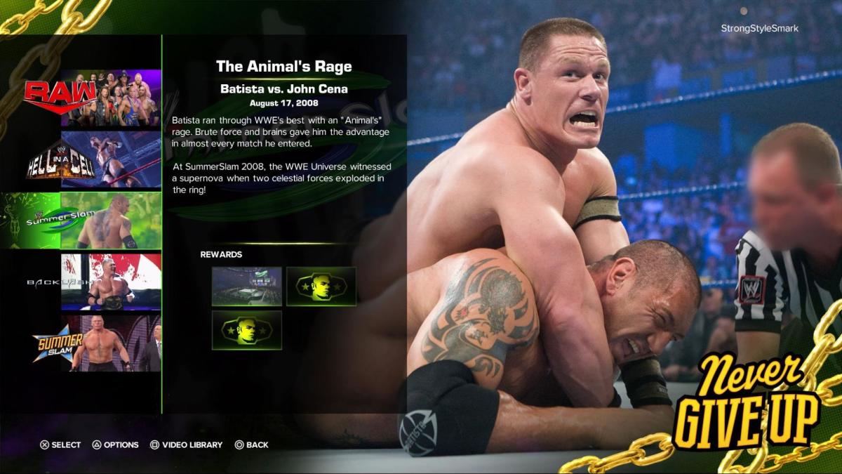 WWE 2K23 Cena vs. Batista.